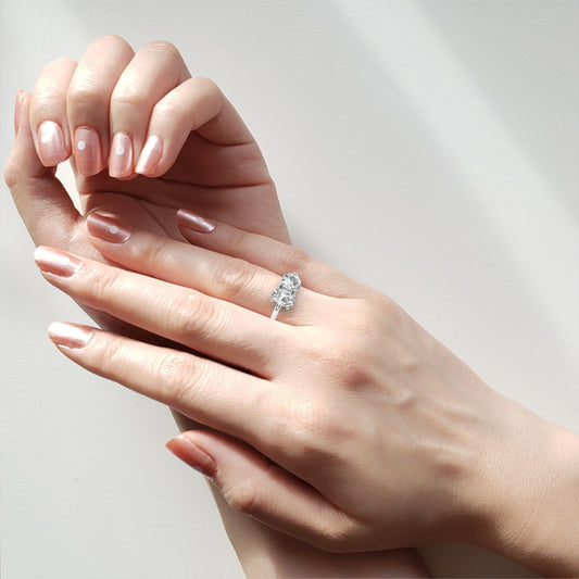 The Luminary "Toi et Moi" Lab-Grown Diamond Round & Oval Ring Rose Gold