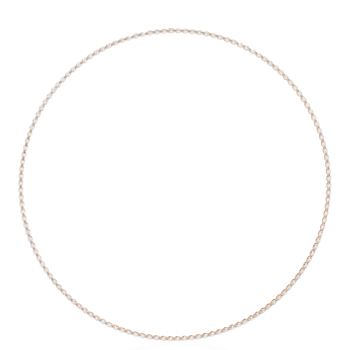 The Hollis Oval Lab-Grown Diamond Necklace White Gold