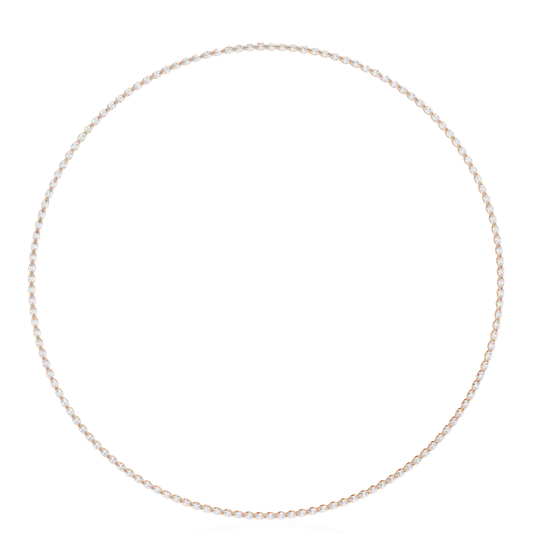The Hollis Oval Lab-Grown Diamond Necklace Yellow Gold