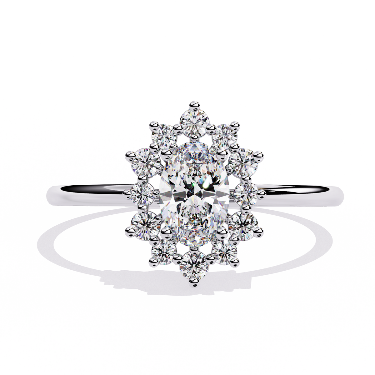 The Callista Oval Lab-Grown Diamond Ring Rose Gold
