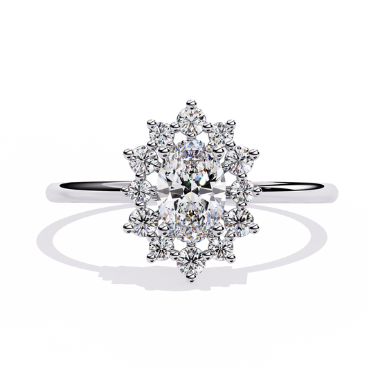 The Callista Oval Lab-Grown Diamond Ring Rose Gold
