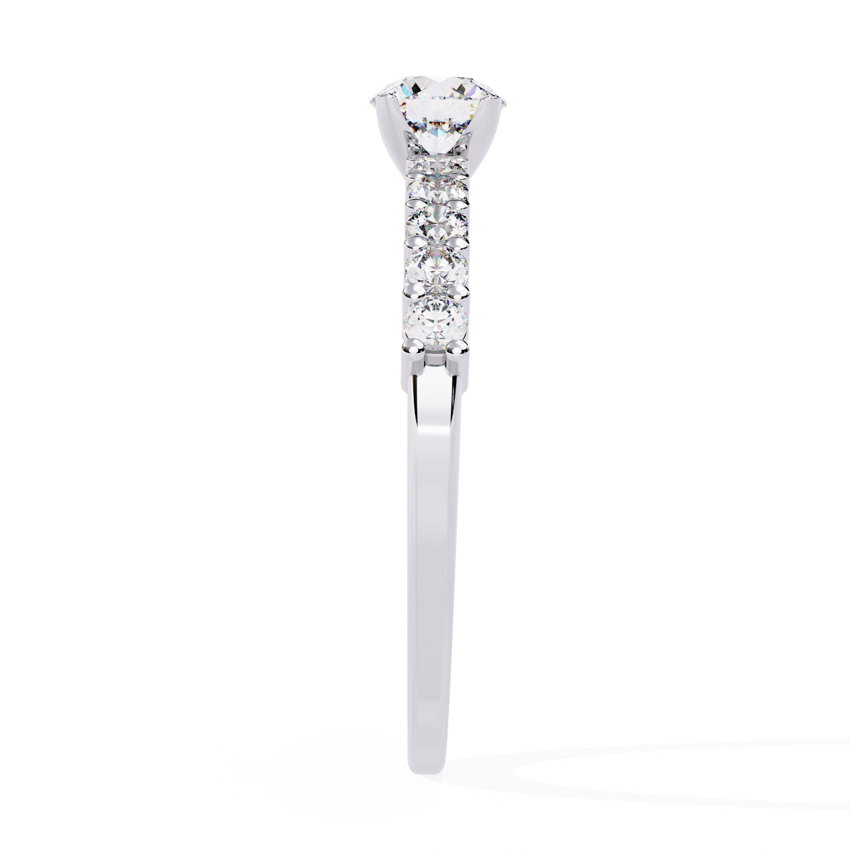 The Elysian Round Lab-Grown Diamond Ring White Gold
