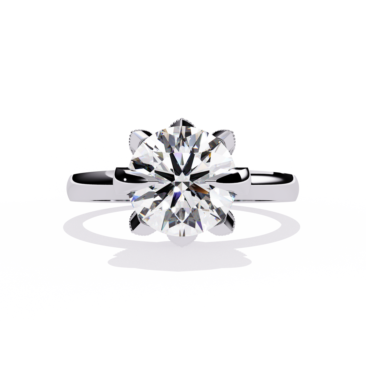 The Sovereign Round Lab-Grown Diamond Ring White Gold