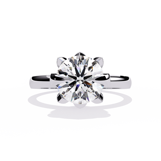 The Sovereign Round Lab-Grown Diamond Ring White Gold