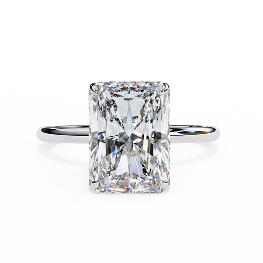The Elysian Radiant-Cut Lab-Grown Diamond Hidden Accent Yellow Gold