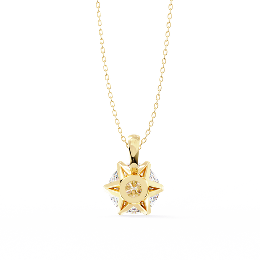 The Sovereign High-Carat Round Lab-Grown Diamond Pendant Rose Gold