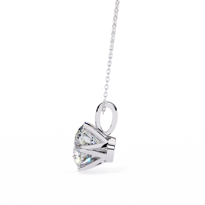 The Sovereign High-Carat Round Lab-Grown Diamond Pendant Yellow Gold