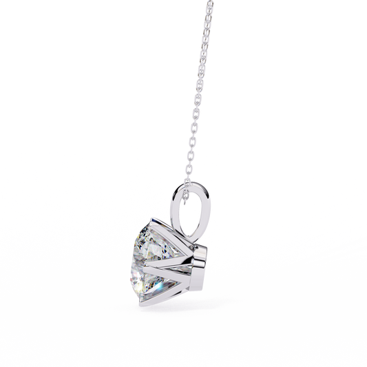 The Sovereign High-Carat Round Lab-Grown Diamond Pendant Rose Gold