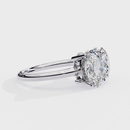 The Luminary "Toi et Moi" Lab-Grown Diamond Round & Oval Ring White Gold