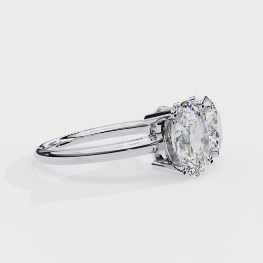 The Luminary "Toi et Moi" Lab-Grown Diamond Round & Oval Ring White Gold